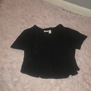 Women's Black Short Sleeve Top